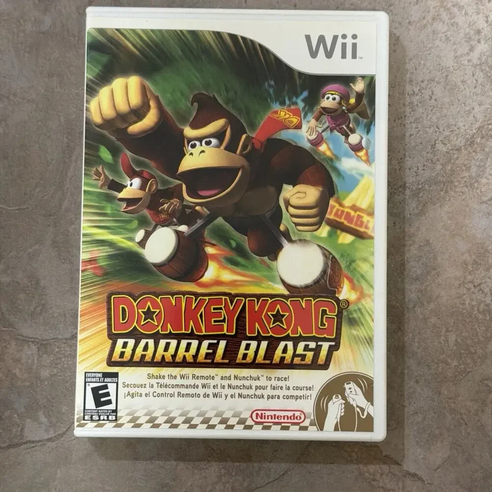 Donkey Kong Barrel Blast (Nintendo Wii, 2007) - Complete CIB w/ Manual Tested